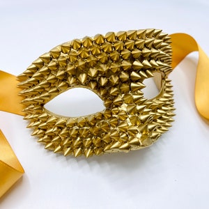 Gold Spiked (Large Spikes) Masquerade Mask