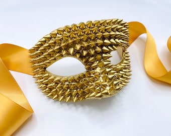 Gold Spiked (Large Spikes) Masquerade Mask