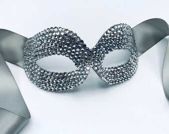 Occhi Clear Swarovski Crystal Masquerade Eye Mask
