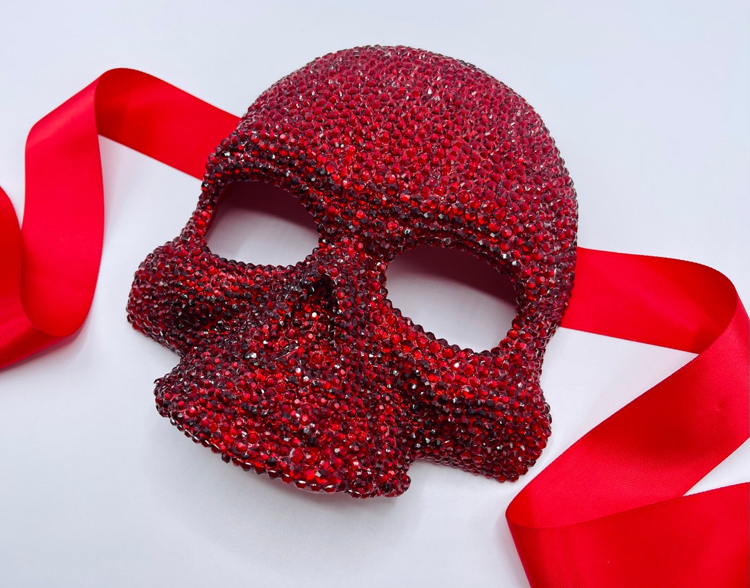 Relic Mask Blood Relic Red Glass Crystal Skull Masquerade Mask - Etsy