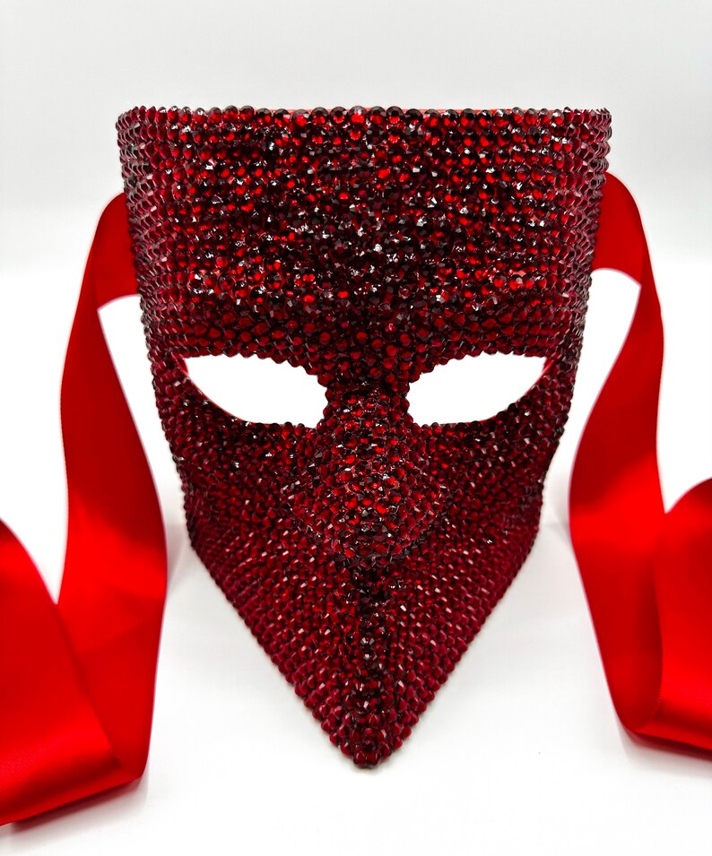 Eyes Wide Shut Ruby Red Bauta Masquerade Mask Etsy