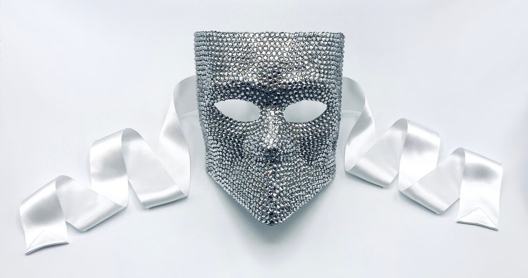 Eyes Wide Shut Clear Crystal Bauta Masquerade Mask Etsy
