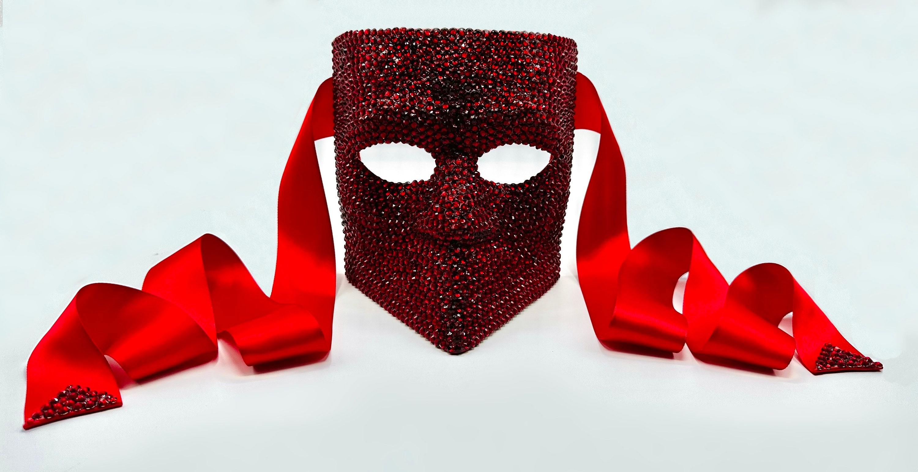 Eyes Wide Shut Ruby Red Bauta Masquerade Mask Etsy