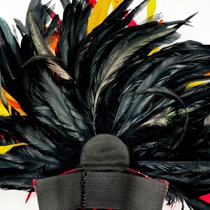 Rise From The Ashes Phoenix Coque Feather & Fire Opal Swarovski Crystals Masquerade Mask image 3