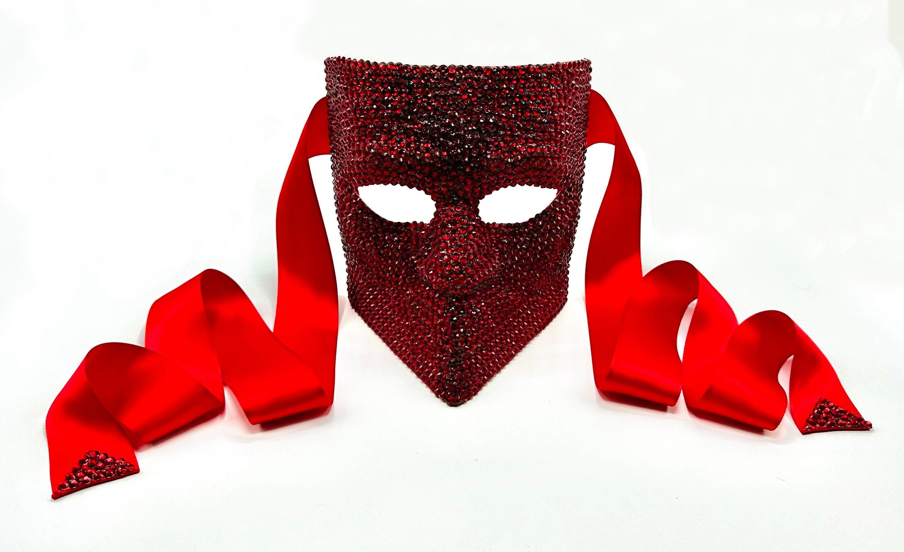 Eyes Wide Shut Ruby Red Bauta Masquerade Mask Etsy