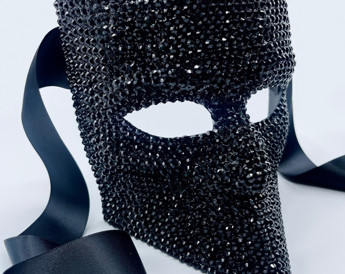 Eyes Wide Shut Black Bauta Masquerade Mask Etsy