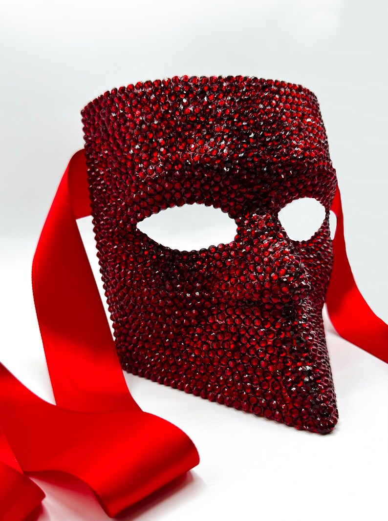Eyes Wide Shut Ruby Red Bauta Masquerade Mask Etsy