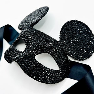 Mouse Rhinestone Masquerade Mask