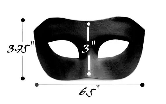 Onyx Opus Venetian Style Men's Black Glass Crystal Masquerade Mask