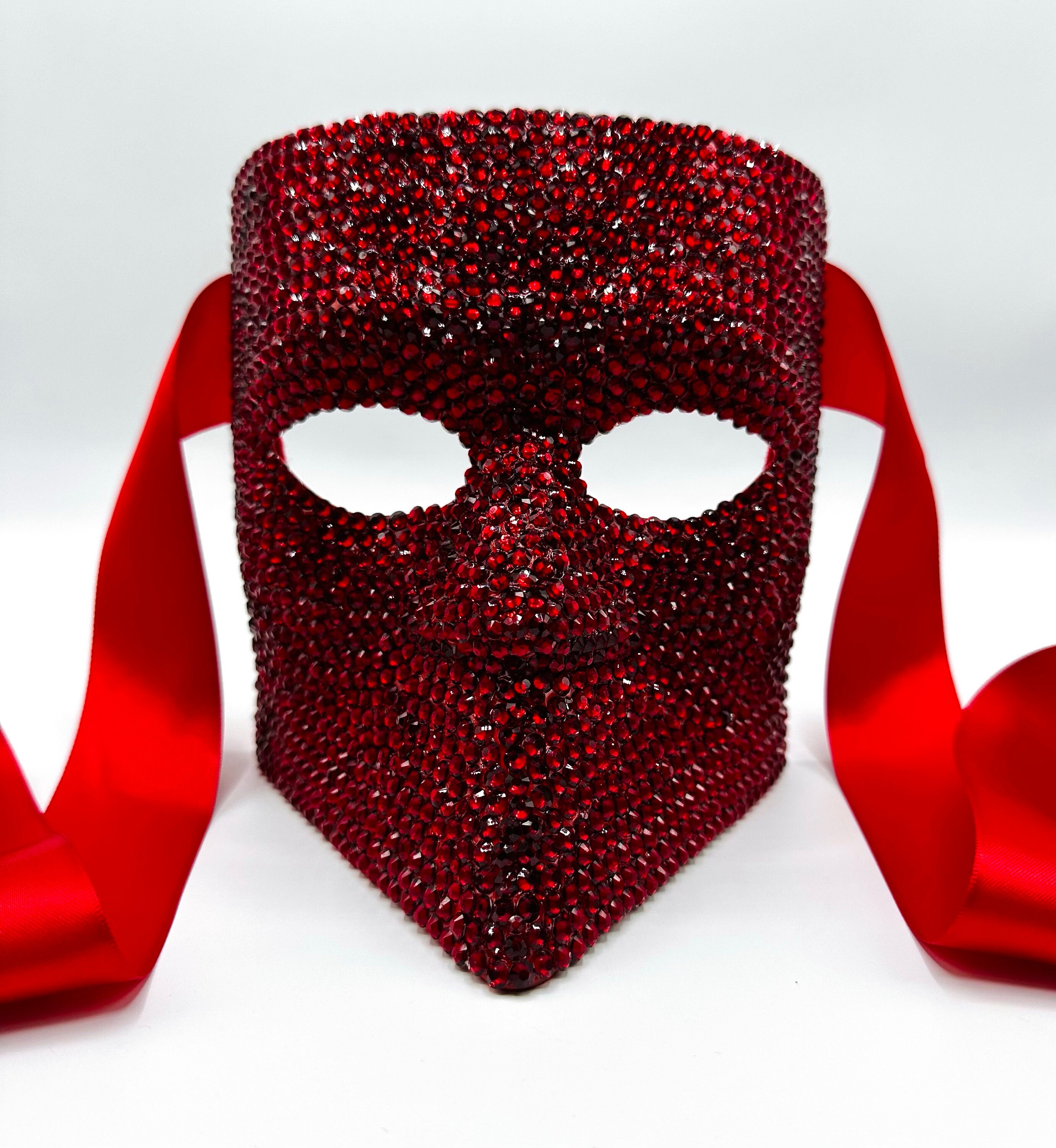 Eyes Wide Shut Ruby Red Bauta Masquerade Mask Etsy