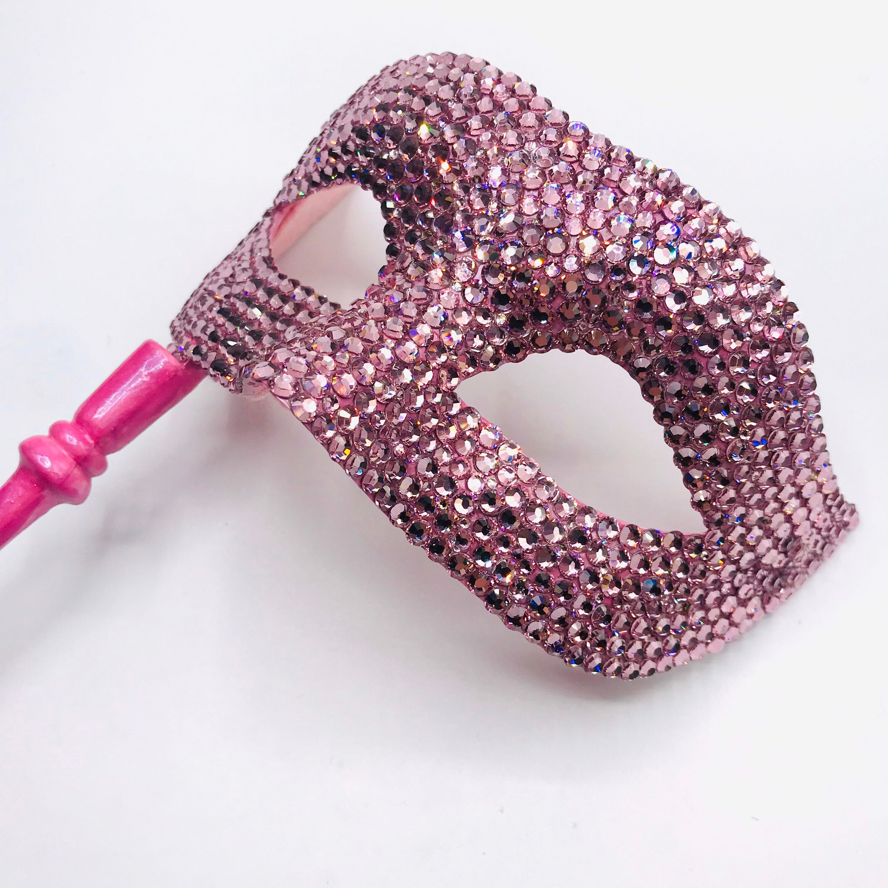 ローズノクターン ピンク スワロフスキークリスタルハンドル付き仮面