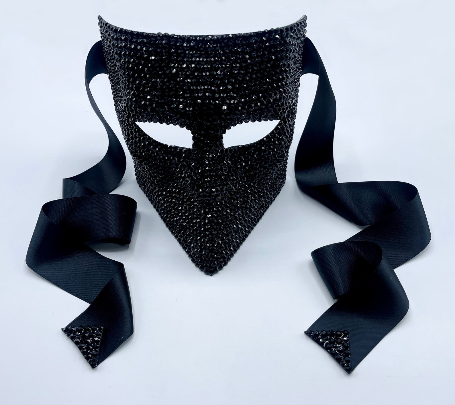 Eyes Wide Shut Black Bauta Masquerade Mask Etsy