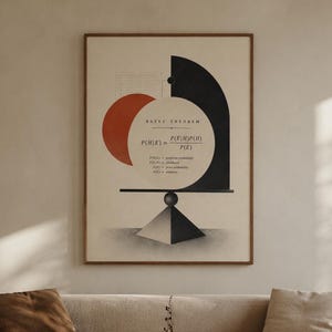 Bayes’ Theorem Poster, Bauhaus Statistics Wall Art, Probability Formula Print, Data Science Decor | Digital Download