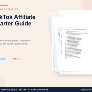 Guide de démarrage pour le programme d'affiliation TikTok - Flux de travail vidéo, hooks et scripts de Faceless AI