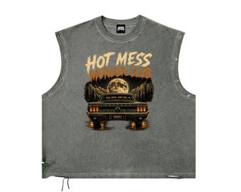 HMMC Distressed Grommet Eyelet Tank Top
