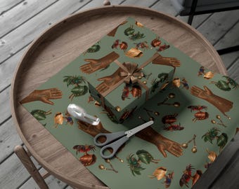 Vintage Falconry Wrapping Paper | Wildlife Heritage Gift Wrap |
