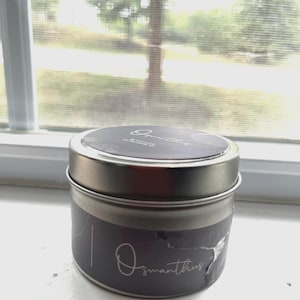 Single wick osmanthus scented candle