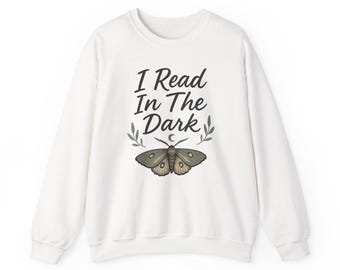 I Read In The Dark-sweater | Dark Academia Book Lover-cadeau | Cottagecore Bookish-ronde hals