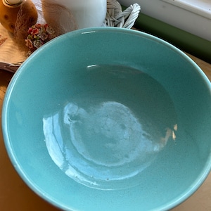 Vintage McCoy bowl robins egg blue