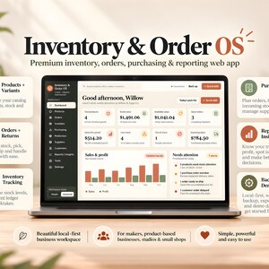 Inventory & Order Manager Web App, Small Business Stock Tracker, Purchase I Production System