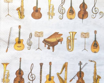 Musical Paper Napkins - Etsy
