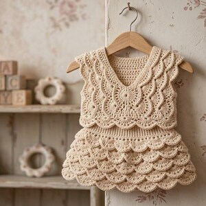 Beginner Crochet Skirt Pattern, Ruffle Shell Stitch PDF (Digital Download)