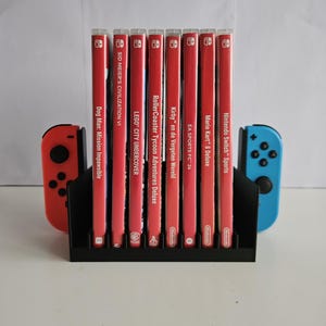Nintendo Switch Game Holder | 10, 15 or 20 Game Case Organizer | Joy-Con Holder | 3D Printed Nintendo Switch Storage | Gamer Gift