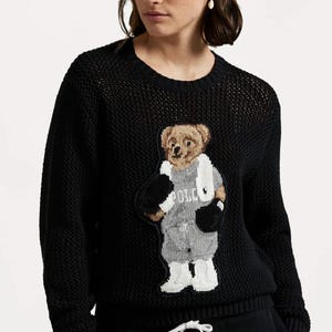 Vintage Polo Bear Sweater Xl - Etsy