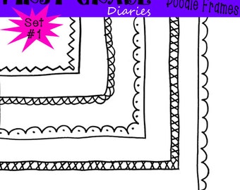Oodles of Doodle Frames Digital Borders Set 1 -- Buy 2 GET 1 FREE