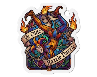 Jester Magnet: Stained Glass Medieval Fridge Decor