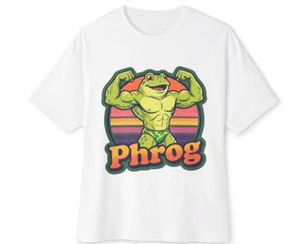 Phrog Graphic Tee: Funny Jacked Frog Bodybuilder Shirt