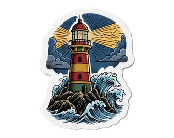 Lighthouse Magnet: Traditional Tattoo Flash Art