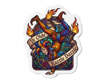Jester Magnet: Stained Glass Medieval Fridge Decor