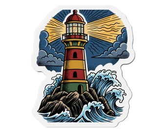 Lighthouse Magnet: Traditional Tattoo Flash Art