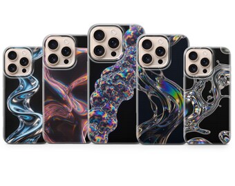 Custodia per telefono con ameba colorata Cover con ameba colorata per iPhone 17, 16, 15, 14, 13, 12, 11, Samsung S25, S24, S23, Pixel 10, 9, 8, 7, 6