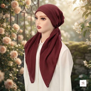 bonnet hijab à enfiler pour femme, turban, foulard sous-bonnet pour coiffure quotidienne
