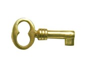 Small Jewelry Box Key, Polished Cast Brass Key - Antique Vintage Key Furniture Hardware B-1920