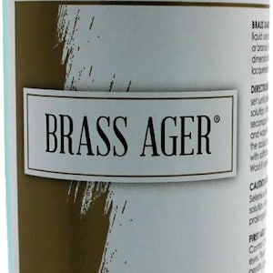 32oz. (Ounce) Brass Ager Solution Antique Vintage Old Metal Patina Copper tin Bronze Dull