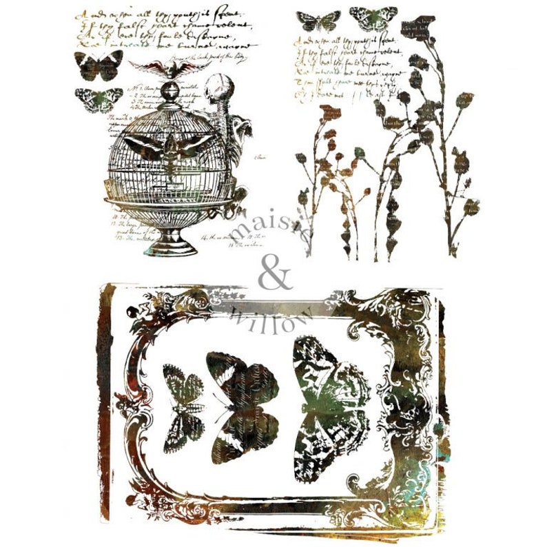MAISIE WILLOW Transfer\u2013 Steampunk II 16\u2033X23\u2033