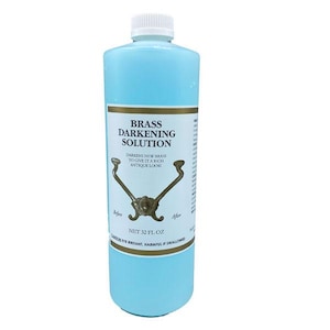 32oz | METAL DARKENING SOLUTION - | Brass | bronze | tin| J-3499