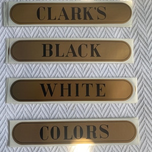 Spool Cabinet Drawer label 4 piece set Clark's