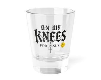 Kieliszek do shotów z Jezusem | Kieliszek do shotów z humorem chrześcijańskim | Religijna satyra | Akcesoria barowe