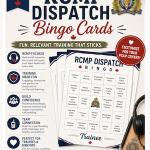 Tarjetas de bingo de despacho de la RCMP
