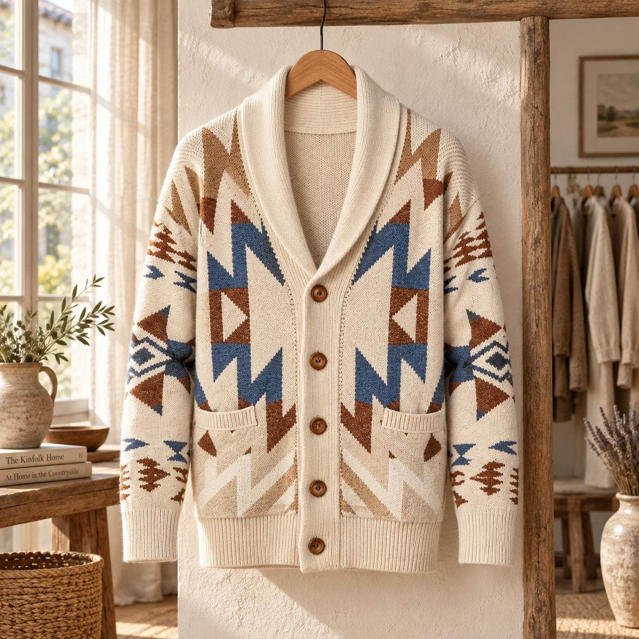 Geometric Cardigan - Etsy