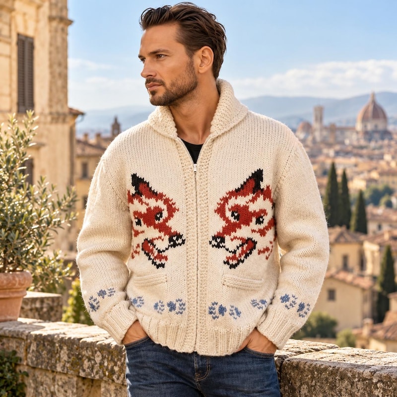 Cottagecore Cardigan Men - Etsy UK
