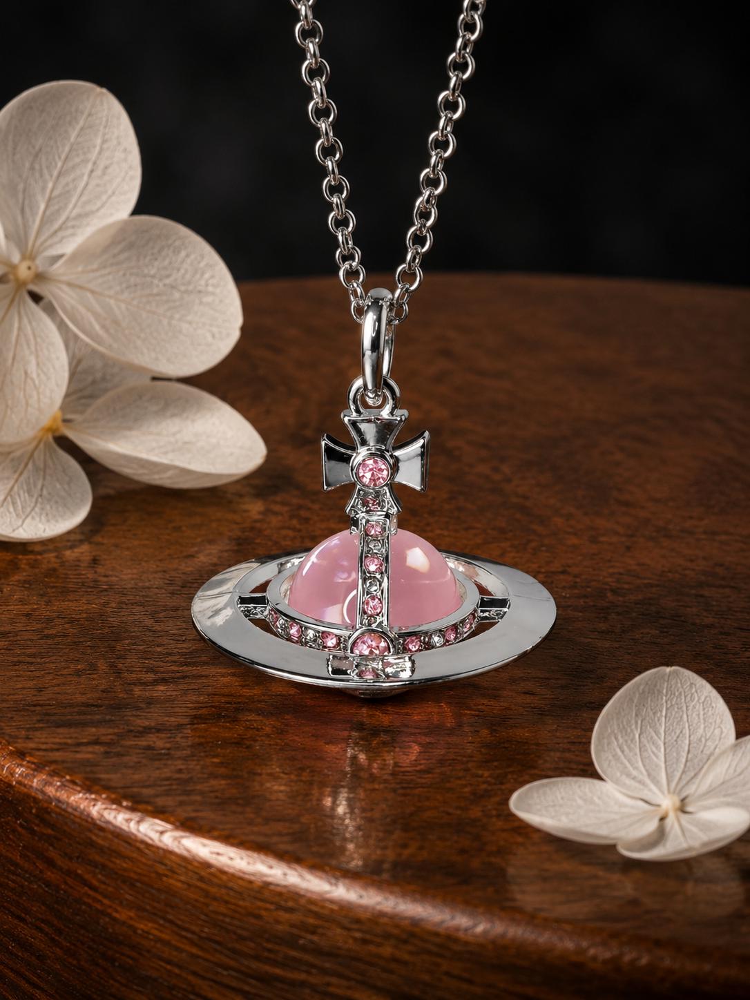Vivienne Westwood Pink Orb Necklace - Etsy