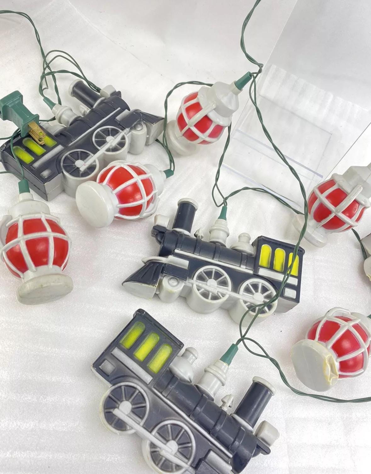 String Light Covers Vintage Christmas String Light Covers Train and Lanterns - Etsy