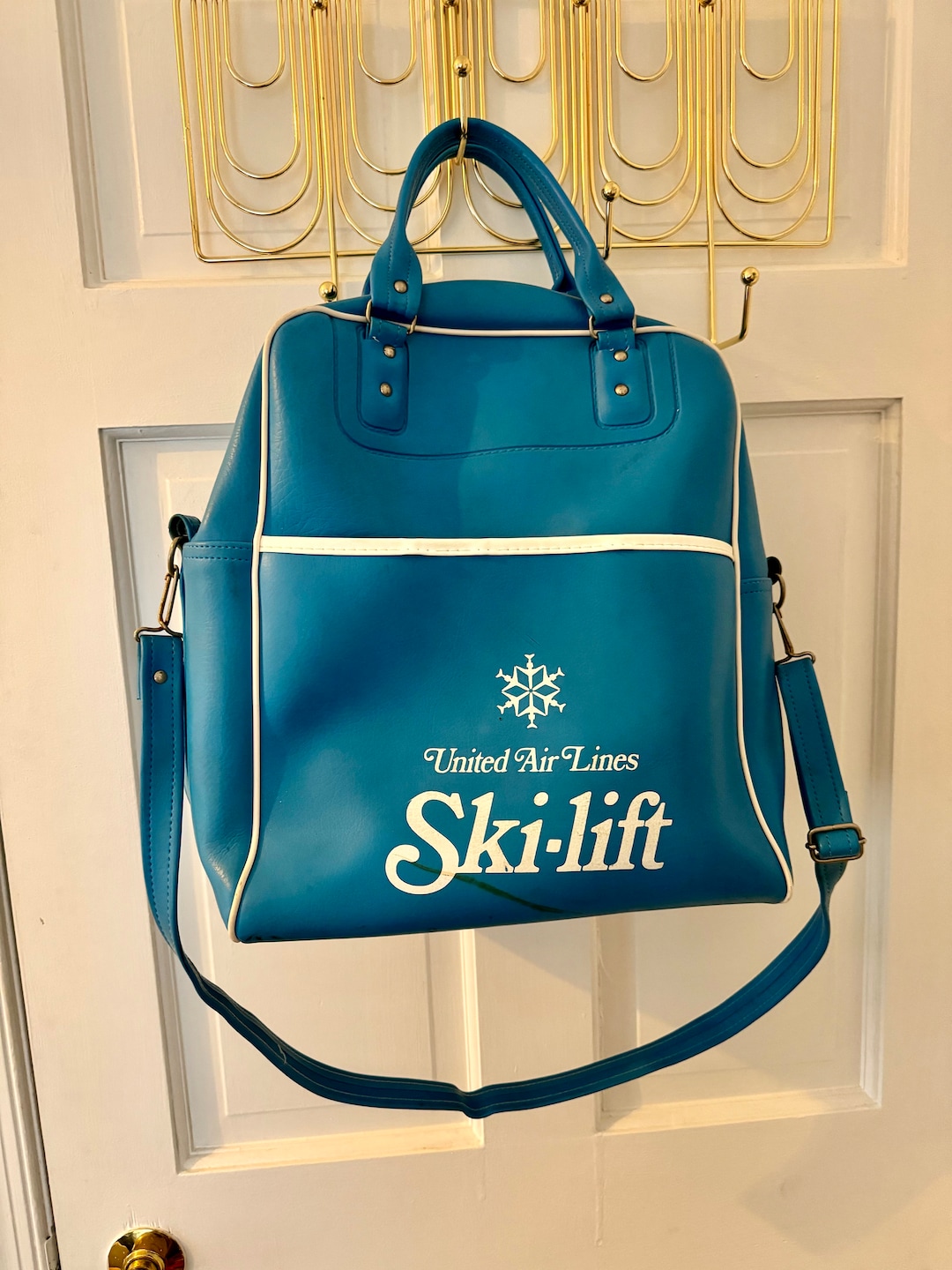 Rare Vintage United Airlines Skilift Travel Bag 1960's Snow Skiing Etsy