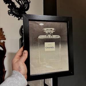 Vintage French Chanel perfume advertisement Original document