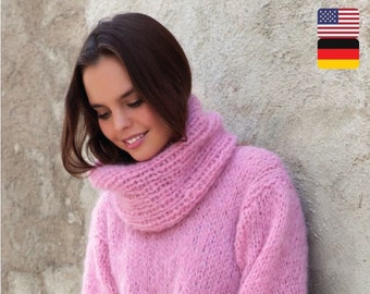 STRICKSET für einen bequemen Strickpulli aus Mohair, ein kuscheliger Pullover zum Selber-Stricken mit STRICKANLEITUNG & WOLLE